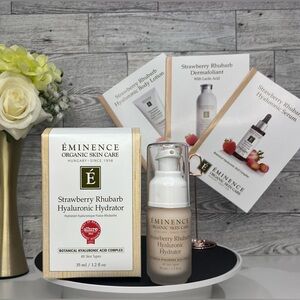 BNIB Éminence Organic SkinCare Strawberry Rhubarb Hyaluronic Hydrator➕3 samples